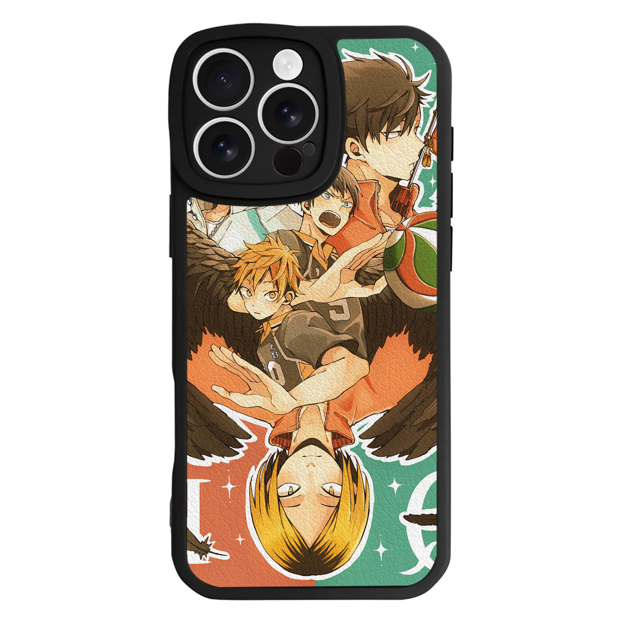 （画像用） ハイキュー!! Haikyu!! 【iPhone 16シリーズ対応】シリコンスマホケース（レザー調） 材質：シリコン